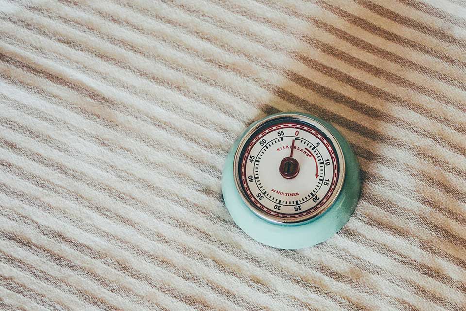 sleep timer on a pillow